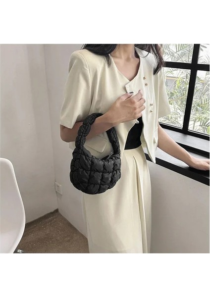 Açık Yeşil Moda Kapitone Omuz Çantaları Kadın Çanta Mini Bulut Pilili Çanta Puffer Hamur Çantası Lüks Tote Çanta Dantelli Çanta (Yurt Dışından) fırsatları