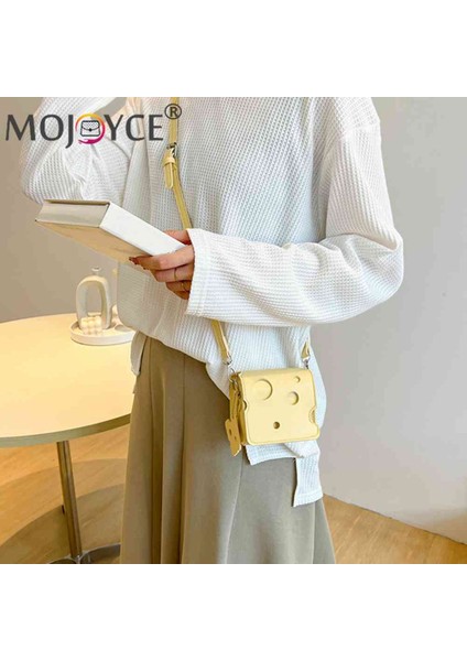 Stil 1 2023 Moda Mini Kadın Crossbody Çanta Peynir Şekilli Cep Telefonu Kılıfı Küçük Kare Dilim Kolye Kız Çanta (Yurt Dışından) fiyatları