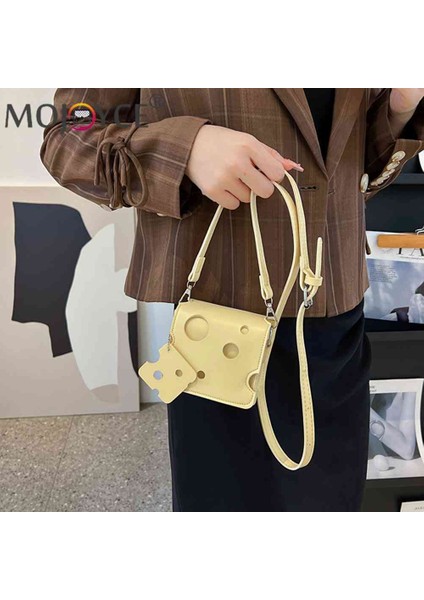 Stil 1 2023 Moda Mini Kadın Crossbody Çanta Peynir Şekilli Cep Telefonu Kılıfı Küçük Kare Dilim Kolye Kız Çanta (Yurt Dışından) fırsatları