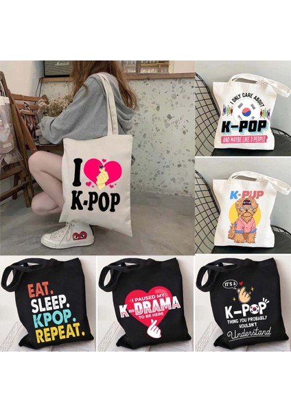 B 119 35X40 cm Kawaii Kore Kalp Kpop Popart Jimin Severler Harajuku Kız Omuz Okul Çantası Hediyeler Kore Müzik Kdrama Shopper Kanvas Çanta (Yurt Dışından) fiyatları