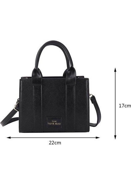 Siyah Mektup Baskılı Payetler Kadın Çanta Lüks Tasarımcı Deri Üst Saplı Çanta Bayanlar Glitter Omuz Crossbody Çanta (Yurt Dışından)