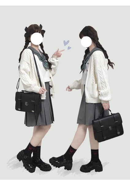 Küçük Japonya Tarzı Retro Yüksek Kaliteli Lolita Jk Sırt Çantası Omuz Çantaları Kız Postacı Çantası Evrak Çantası Çanta (Yurt Dışından)