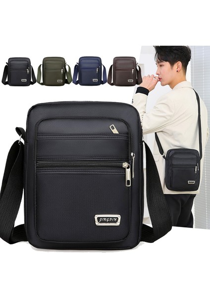 Siyah 4 Fermuarlı Yeni Erkek Crossbody Çanta Naylon Erkek Kadın Omuz Çantaları Seyahat Rahat Depolama Omuz Çantası Messenger Çanta (Yurt Dışından) fiyatları