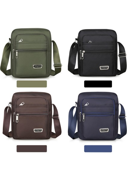 Siyah 4 Fermuarlı Yeni Erkek Crossbody Çanta Naylon Erkek Kadın Omuz Çantaları Seyahat Rahat Depolama Omuz Çantası Messenger Çanta (Yurt Dışından) modelleri