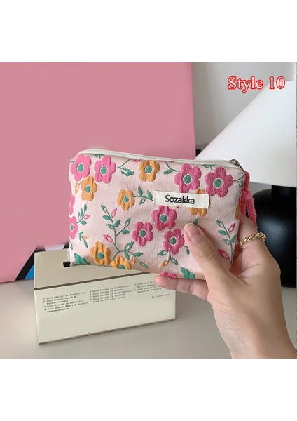 Stil 3 Kadın Sevimli Çiçek Debriyaj Çanta Mini Küçük Fermuar Bozuk Para Cüzdanı Çanta Anahtar Cüzdan Küçük Saklama Çantası Organizatör Ruj Kozmetik Çantaları (Yurt Dışından) fiyatları