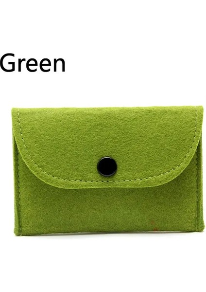Gn Ince Ince Kese Katı Kare Mini Kulakiçi Keçe USB Bozuk Para Cüzdanı Küçük Para Değişim Çantası Kadın Erkek Kartvizitlik Hediye (Yurt Dışından)