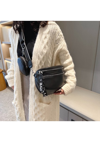 White3 Çok Cepli Crossbody Çanta Bayan Omuz Çantaları Pu Deri Komik Paketi Bel Çantası Mini Çanta Ayarlanabilir Alışveriş Omuz Çantaları Çanta (Yurt Dışından) modelleri
