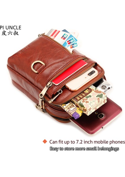 Yatay Siyah Marka Hakiki Deri Erkek Omuz Çantaları Moda Dikey Doğal Sığır Derisi Messenger Çanta Erkek Erkek Rahat Mini Tote Çanta (Yurt Dışından) fırsatları
