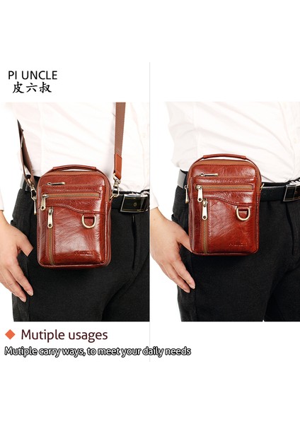 Yatay Siyah Marka Hakiki Deri Erkek Omuz Çantaları Moda Dikey Doğal Sığır Derisi Messenger Çanta Erkek Erkek Rahat Mini Tote Çanta (Yurt Dışından) indirimleri