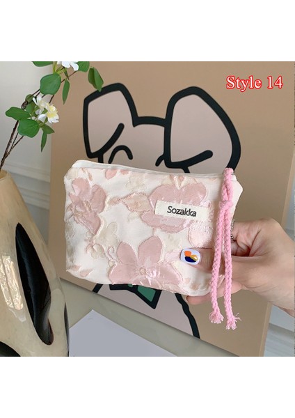 Stil 3 Kadın Sevimli Çiçek Debriyaj Çanta Mini Küçük Fermuar Bozuk Para Cüzdanı Çanta Anahtar Cüzdan Küçük Saklama Çantası Organizatör Ruj Kozmetik Çantaları (Yurt Dışından) modelleri