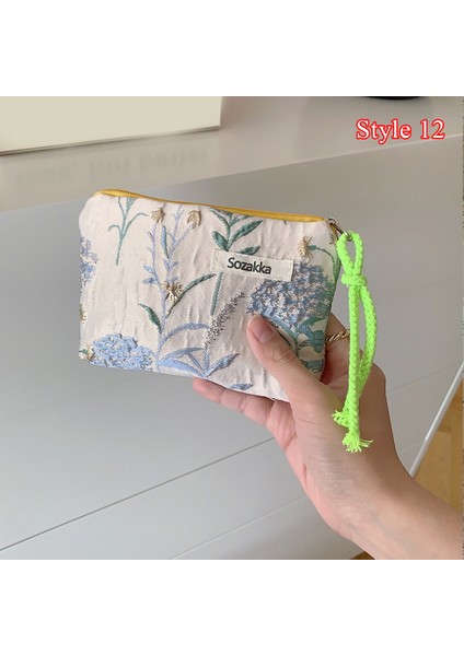 Stil 3 Kadın Sevimli Çiçek Debriyaj Çanta Mini Küçük Fermuar Bozuk Para Cüzdanı Çanta Anahtar Cüzdan Küçük Saklama Çantası Organizatör Ruj Kozmetik Çantaları (Yurt Dışından) fırsatları