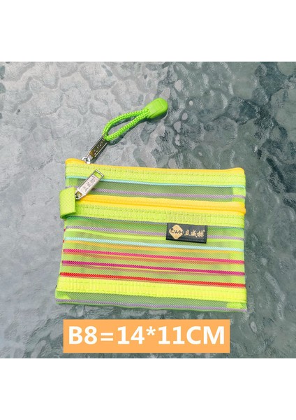 No.3 Naylon Örgü Mini Çift Katmanlı Para Çanta Çanta Para Cüzdan Kılıfı Gökkuşağı Renkli Saklama Çantası Kimlik Bankası Kredi Kartı Tutucu Organizatör (Yurt Dışından)