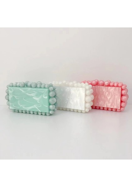 Pembe Akrilik Küçük Kare Çanta Kadın Moda Retro Tasarım Çanta Parti Zinciri Tek Omuz Askılı Postacı Çantaları Сумки Женские Модные 2023 (Yurt Dışından) fiyatları