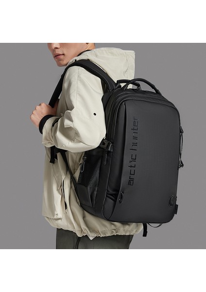 Gri Moda Anti-Hırsızlık Okul Çantası Suya Dayanıklı Iş Sırt Çantası Erkekler Seyahat Not Defteri Dizüstü Sırt Çantaları 15.6 Inç Erkek Mochila (Yurt Dışından) fırsatları