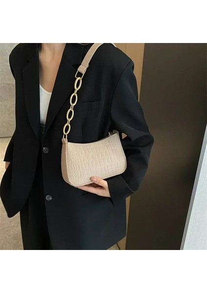 Beyaz 20X14X6CM Keçe Kumaş Kadın Çanta Moda Doku Koltukaltı Eyer Çantası 2023 Yeni Yumuşak Astarsız Kumaş Bir Omuz Çantası Niş Tasarım Çantalar (Yurt Dışından) modelleri