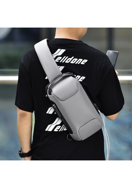 Kahverengi Erkek Su Geçirmez USB Oxford Crossbody Çanta Anti-Hırsızlık Omuz Tek Kollu Çanta Çok Fonksiyonlu Kısa Seyahat Messenger Göğüs Paketi Erkekler Için (Yurt Dışından) fiyatları