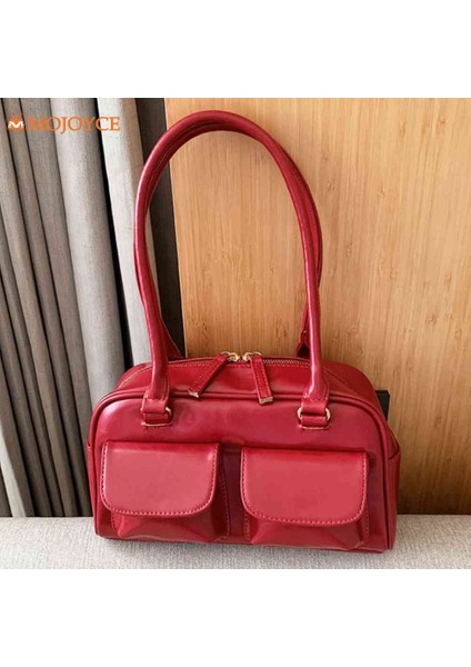 Siyah Retro Kırmızı Kadın Satchel Hobo Çanta Rugan Çok Cep Lüks Tasarımcı Çanta Kadın Omuz Koltukaltı Çanta Tote Çantalar (Yurt Dışından) fiyatları