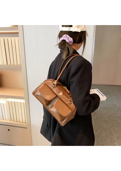 Siyah Retro Kırmızı Kadın Satchel Hobo Çanta Rugan Çok Cep Lüks Tasarımcı Çanta Kadın Omuz Koltukaltı Çanta Tote Çantalar (Yurt Dışından) indirimleri