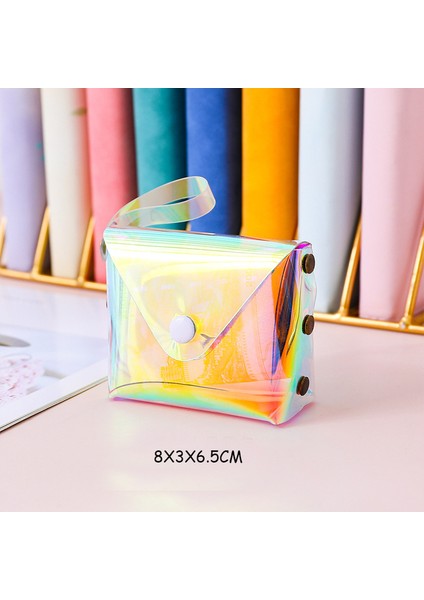 Şeffaf 1 Adet Şeffaf Bozuk Para Cüzdanı Kadın Küçük Cüzdan Kadın Değişim Çantalar Mini Çocuk Cep Cüzdan Anahtar Kart Tutucu Pvc El Çantaları (Yurt Dışından)