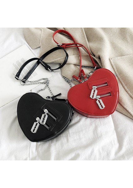 Beyaz Gotik Kalp Bıçak Zincir Kadınlar Için Crossbody Çanta Kız Y2K Rahat Omuz Çantası Tasarımcı Çantalar ve Çanta Yaz Cüzdan Goth (Yurt Dışından) indirimleri