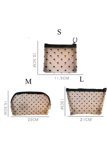 Nokta 5 S 1 Adet Kadın Kozmetik Çantaları Seyahat Neceser Siyah Tuvalet Seti Şeffaf Makyaj Organizatör Yıkama Kese Küçük Büyük Makyaj Çantası (Yurt Dışından)