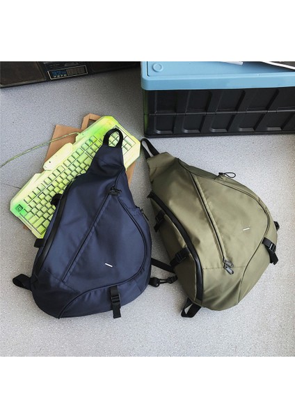 Siyah Erkek Askılı Çanta Kadın Naylon Su Geçirmez Büyük Kapasiteli Hip-Hoptrave Göğüs Çantası Çift Moda Rahat Tatil Omuz Bolsa (Yurt Dışından) modelleri