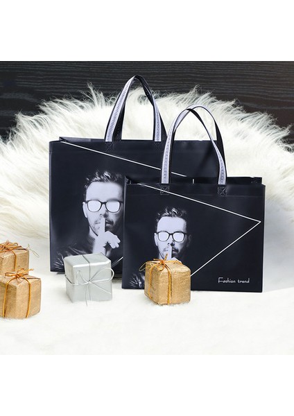 8 Büyük Yeni Çiçekler Katlanabilir Alışveriş Çantası Yeniden Kullanılabilir Dokunmamış Eco Tote Çanta Siyah Unisex Büyük Kumaş Alışveriş Çantaları Bakkal Çantaları Kese (Yurt Dışından) indirimleri