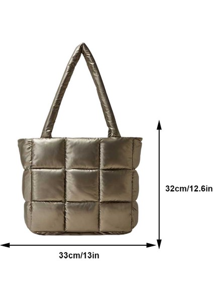 Beyaz Puffer Tote Çanta Kadınlar Için Sonbahar Kış Kapitone Aşağı Yastıklı Omuz Çantası Bulut Çanta Büyük Kapasiteli Çanta Alışveriş Çantası 2023 (Yurt Dışından) fiyatları