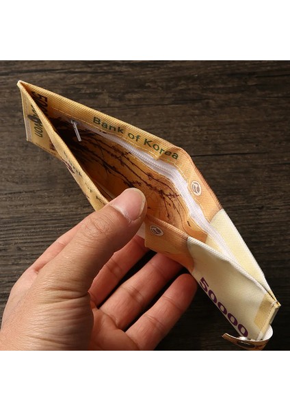 Stil 10 Para Birimi Notları Desen Cüzdan Kanvas Ekleme Resim Klipsi Cüzdan Para Nakit Para Dolar Euro Kredi Kimlik Kartı Tutucu Çanta Çantalar (Yurt Dışından)