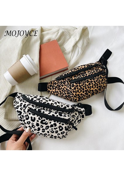 Beyaz Retro Kadın Omuz Çantaları Leopar Baskı Messenger Göğüs Çantası Rahat Büyük Pazen Bel Paketi Moda Çanta (Yurt Dışından) fırsatları