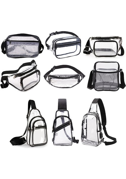 3TT908491 Şeffaf Bel Komik Paketi Temizle Sling Kemer Çantası Pvc Taşınabilir Seyahat Kalça Serseri Küçük Çanta Crossbody Omuz Göğüs Telefon Kılıfı (Yurt Dışından) fiyatları