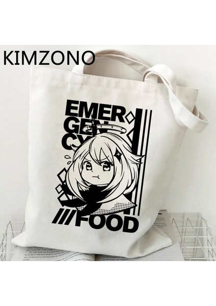53816 Genshin Impact Alışveriş Çantası Bakkal Jüt Çanta Eco Shopper Kanvas Tote Çanta Sacola Tote Sacolas (Yurt Dışından)