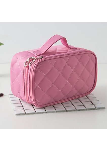 Gül Kırmızı M Yüksek Kapasiteli Kozmetik Çantası Kadın Su Geçirmez Çift Katmanlı Seyahat Organizatör Makyaj Çantası Makyaj Çantası Çok Fonksiyonlu Güzellik Durumda (Yurt Dışından) modelleri