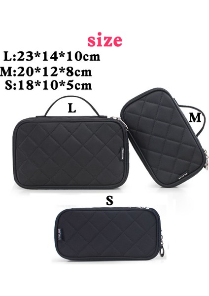 Gül Kırmızı M Yüksek Kapasiteli Kozmetik Çantası Kadın Su Geçirmez Çift Katmanlı Seyahat Organizatör Makyaj Çantası Makyaj Çantası Çok Fonksiyonlu Güzellik Durumda (Yurt Dışından) indirimleri