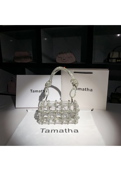 Hediye Kutusu Yok 20X6X10 cm Lüks Tasarımcı Akrilik Kutu Kare Çanta Taklidi Elmas Gece Çantası Akşam Yemeği Parti Debriyaj Çanta Omuz Çantası Kadın Çanta (Yurt Dışından) fırsatları