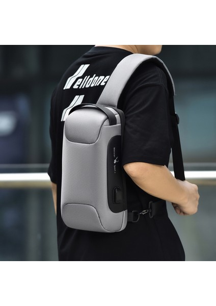 Mavi Erkek Su Geçirmez USB Oxford Crossbody Çanta Anti-Hırsızlık Omuz Tek Kollu Çanta Çok Fonksiyonlu Kısa Seyahat Messenger Göğüs Paketi Erkekler Için (Yurt Dışından) fırsatları