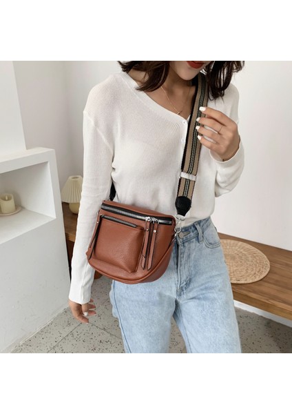 Siyah С Доставкой Bayanlar Vintage Deri Crossbody Omuz Çantaları Kadınlar Için Göğüs Çanta 2023 Lüks Marka Bayan Trend Çanta Fanny Paketi (Yurt Dışından) indirimleri
