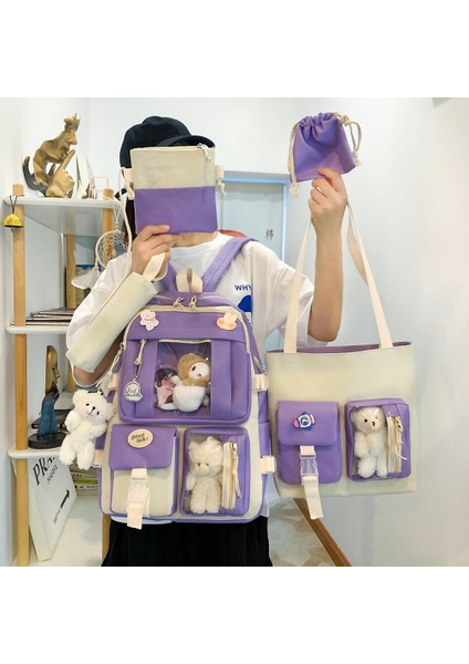 Siyah Japon Lisesi Kız Sırt Çantası Genç Kızlar Için Okul Çantaları Çok Cepler Yeni Kawaii Sırt Çantası Kadın Harajuku Sevimli Mochila (Yurt Dışından) fiyatları