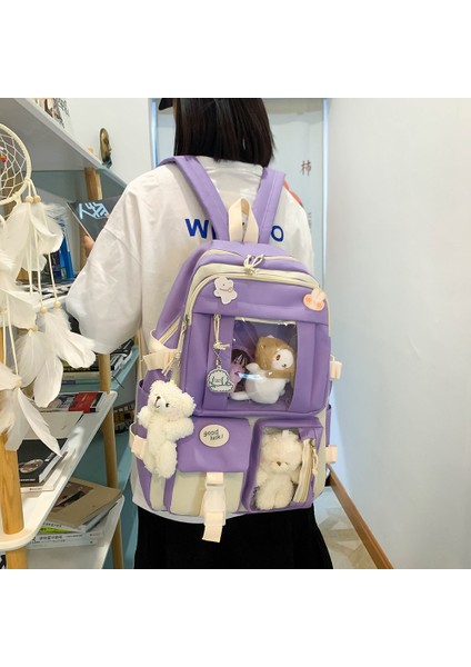 Siyah Japon Lisesi Kız Sırt Çantası Genç Kızlar Için Okul Çantaları Çok Cepler Yeni Kawaii Sırt Çantası Kadın Harajuku Sevimli Mochila (Yurt Dışından) fırsatları
