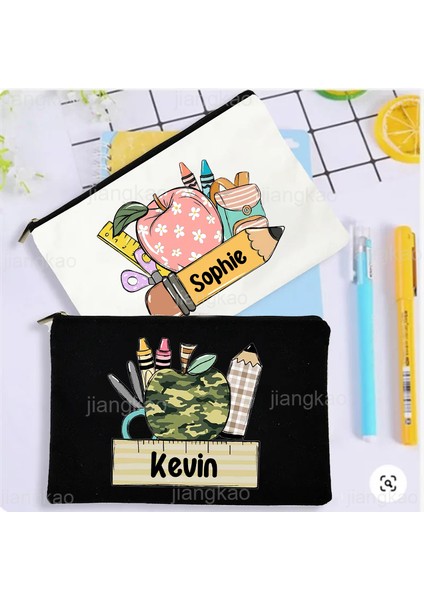 Tasarım 4 Gri Çanta Kişiselleştirilmiş Kalem Çantası Özel Ad Kalem Kutusu Çocuklar Okula Dönüş Mevcut Kırtasiye Malzemeleri Çanta Noel Doğum Günü Hediyesi (Yurt Dışından) fiyatları