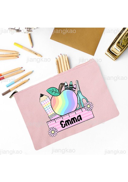 Tasarım 4 Gri Çanta Kişiselleştirilmiş Kalem Çantası Özel Ad Kalem Kutusu Çocuklar Okula Dönüş Mevcut Kırtasiye Malzemeleri Çanta Noel Doğum Günü Hediyesi (Yurt Dışından) indirimleri