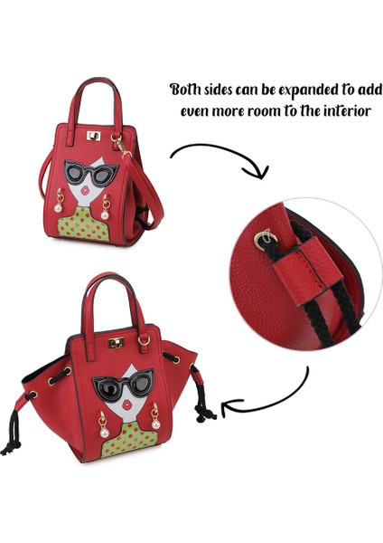 Kayısı Kız 15X13X20 cm Funky Lady Yüz Çantalar ve Kadınlar Için Çanta Karikatür Desen Kadın Omuz Çantası Üst Kolu Satchel Parti Debriyaj Crossbody Çanta (Yurt Dışından) indirimleri