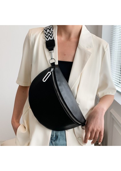 Kadınlar Için Derin Mavi Muz Çantası Göğüs Çantası 2024 Büyük Kapasiteli Seyahat Crossbody Kadın Yarım Ay Bel Çantası Bayanlar Günlük Sokak Fanny Paketleri (Yurt Dışından) fiyatları