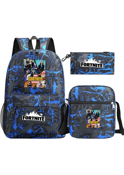 25 3 Adet Set Fortnite Erkek Gençler Için Okul Çantaları Öğrenci Sırt Çantası Kadın Naylon Yumuşak Fortnite Sırt Çantası Genç Rahat Schoolbag 3 Adet (Yurt Dışından) modelleri