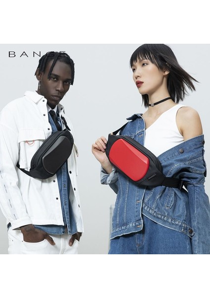 Kırmızı Moda Trendi Çift Göğüs Çantası Eva Sert Kabuk Omuz Çantası Messenger Paketleri Seyahat Rahat Spor Crossbody Paketleri (Yurt Dışından) fiyatları