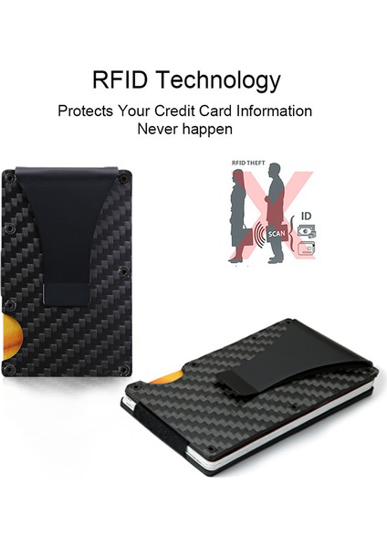 Yeşil B (Özelleştirilmiş) Dienqi Karbon Fiber Kart Tutucu Mini Ince Cüzdan Erkek Alüminyum Metal Rfid Sihirli Cüzdan Küçük Ince Erkek Çantalar Para Çantası Vallet (Yurt Dışından) modelleri