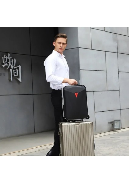 8001-MAVI Eva Sert Kabuk Iş Erkek Sırt Çantası Hırsızlık Akıllı Laptop Çantası Erkekler Okul Çantaları Sırt Çantası Iş Seyahat Sırt Çantası Mochila Hombre (Yurt Dışından)