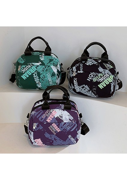 Gök Mavisi Moda Çiçek Desenli Kadın Haberci Çantası Yüksek Kaliteli Dayanıklı Naylon Omuz Çantası Çiçek Desenli Çok Cepler Kadın Çanta (Yurt Dışından) indirimleri