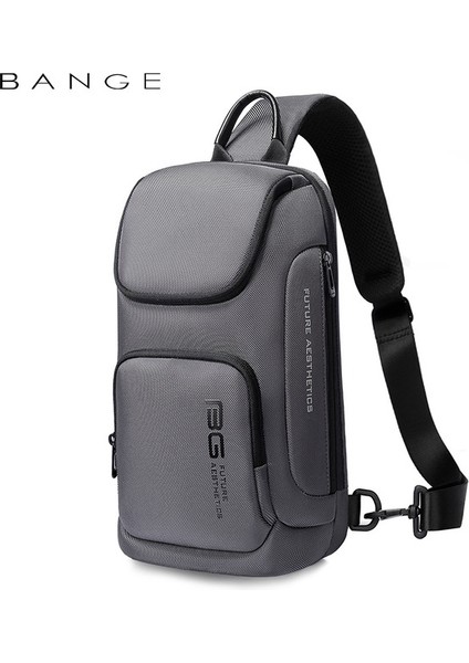 Ab 7565 Gri Bir Boyut Bange Büyük Kapasiteli Erkek Messenger Çanta Ultra Hafif ve Taşınabilir Çok Cepli Su Geçirmez Sırt Çantası Seyahat Göğüs Çantası 9.7" Ipad Için (Yurt Dışından)