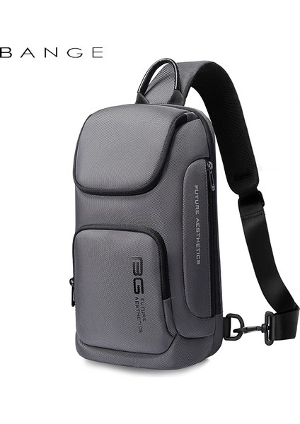 Ab 7565 Gri Bir Boyut Bange Büyük Kapasiteli Erkek Messenger Çanta Ultra Hafif ve Taşınabilir Çok Cepli Su Geçirmez Sırt Çantası Seyahat Göğüs Çantası 9.7" Ipad Için (Yurt Dışından) fiyatları